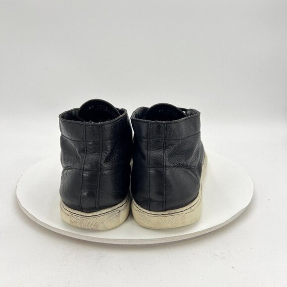Barneys New York Men Size 9.5M Black Leather White Sole Chukka Ankle Shoes - Picture 6 of 15